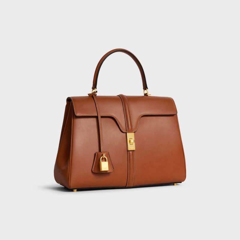 Tan Celine Classique Bag in natural calfskin 16 | CL-593282