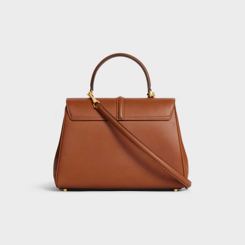 Tan Celine Classique Bag in natural calfskin 16 | CL-593282