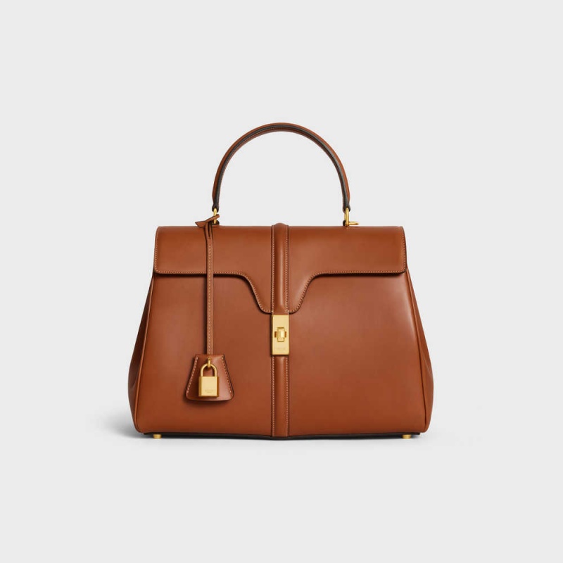 Tan Celine Classique Bag in natural calfskin 16 | CL-593282