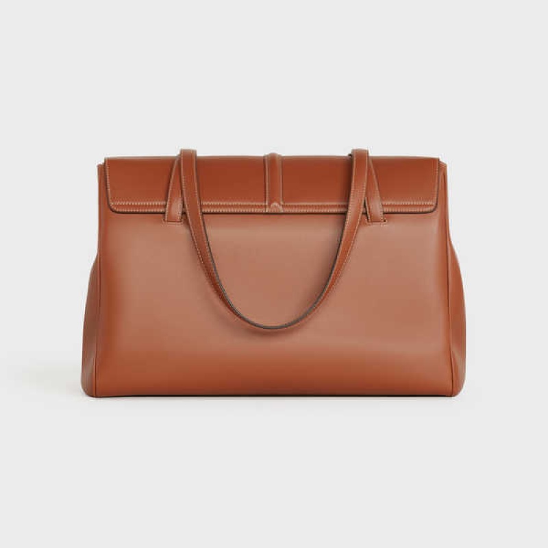 Tan Celine Large Soft bag in Smooth Calfskin 16 | CL-593266