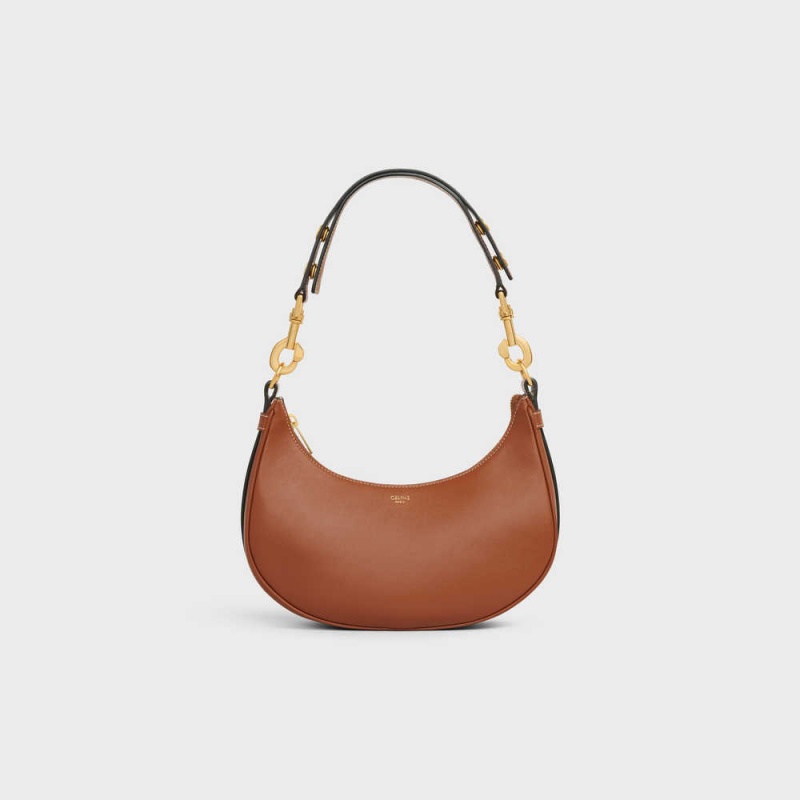 Tan Celine MediumStrap Bag in smooth Calfskin Ava | CL-593098