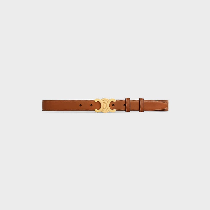 Tan Celine Medium Triomphe in Natural Calfskin Belts | CL-592457