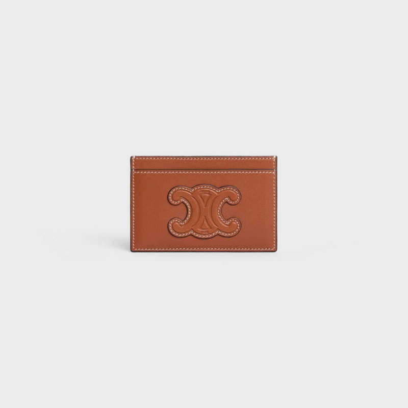 Tan Celine smooth lambskin Card Holders | CL-592955