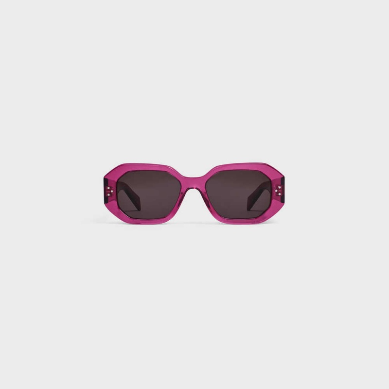 Transparent Cherry Celine Square S255 in Acetate Sunglasses | CL-592403