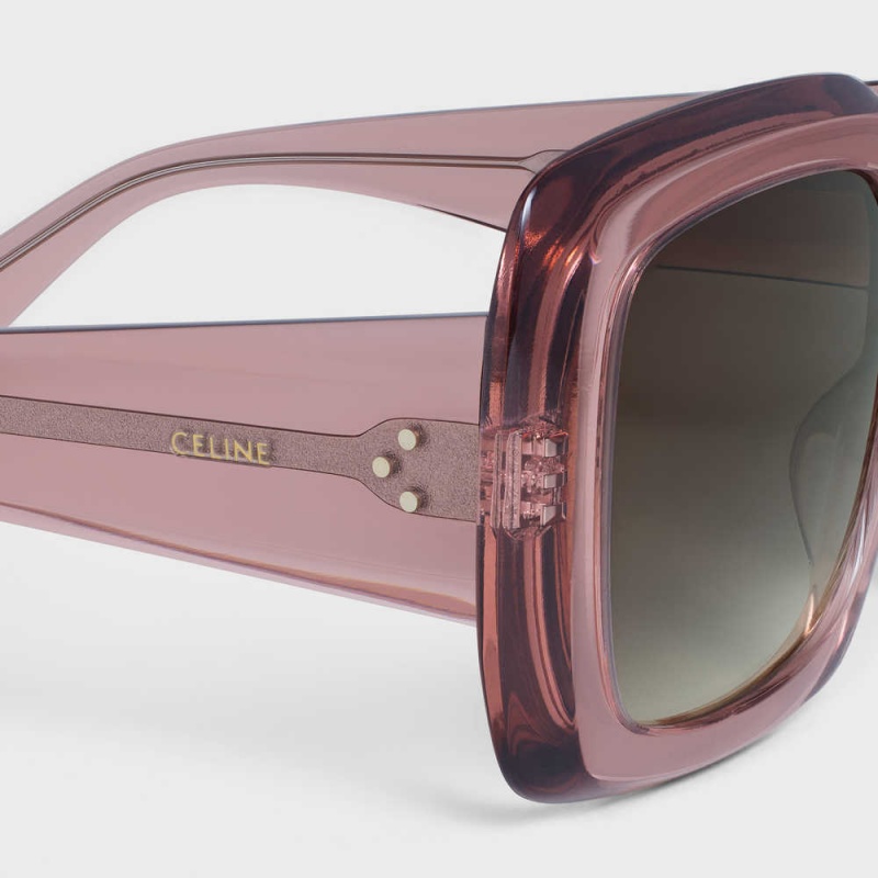 Transparent Rose Caramel Celine Square S263 in Acetate Sunglasses | CL-592377