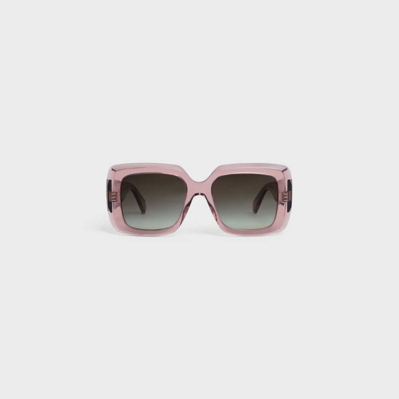 Transparent Rose Caramel Celine Square S263 in Acetate Sunglasses | CL-592377