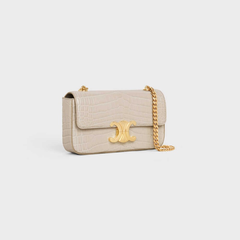 Trench Celine CHAIN SHOULDER BAG in Niloticus Crocodile Triomphe | CL-593237