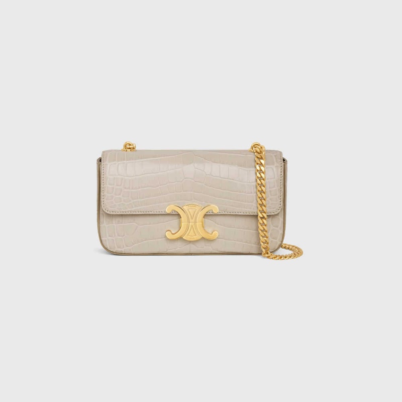 Trench Celine CHAIN SHOULDER BAG in Niloticus Crocodile Triomphe | CL-593237