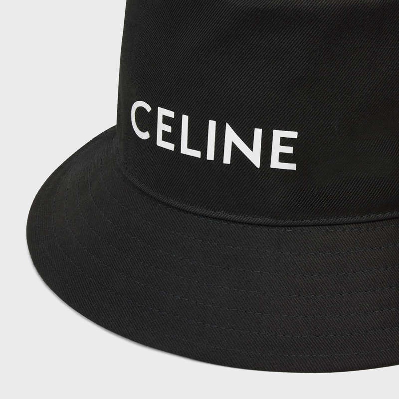 ULTRA BLACK Celine BUCKET IN GABARDINE COTTON Hat | CL-591705