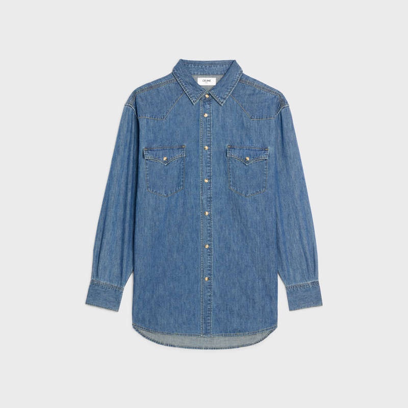 UNION OCEAN WASH Celine WESTERN IN UNION OCEAN WASH DENIM Shirts | CL-592153