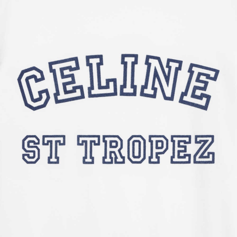 White/Red/Blue Celine St Tropez 70 s in cotton jersey T-shirts | CL-592781