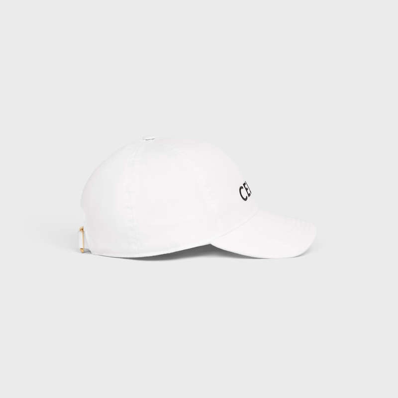 White Celine BASEBALL IN COTTON Cap | CL-591695