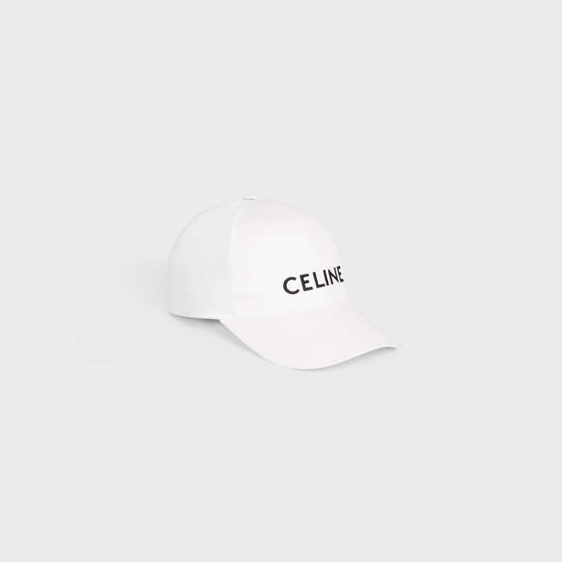 White Celine BASEBALL IN COTTON Cap | CL-591695