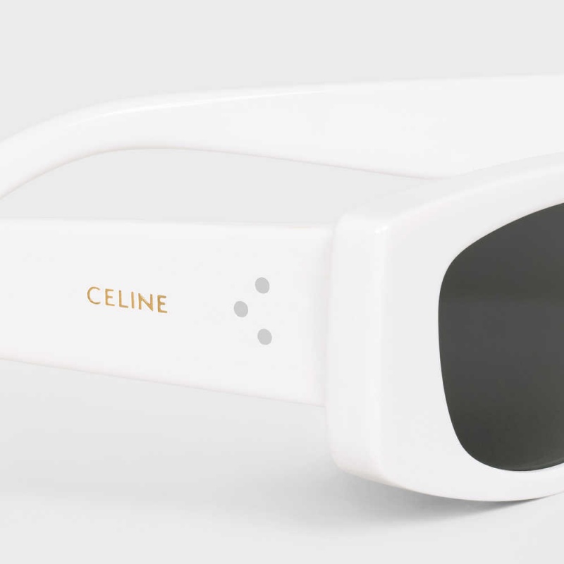 White Celine Graphic S258 in Acetate Sunglasses | CL-592413